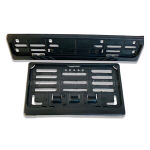 Universal Front & Rear Number Plate Frame Set – High-Durability Black Protective Covers for All Motorcycles