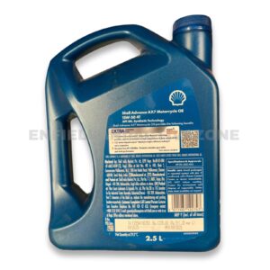 Shell Advance 4T AX7 15W-50 Synthetic Technology Engine Oil – 2.5 Litre Pack – API SM, JASO MA2 – With Active Cleansing Technology