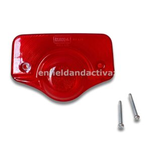 Uno Minda Tail Light Lens (Red) for Royal Enfield Standard 350/500 & Old Model Bullet – Genuine Minda Replacement Glass – Part No. 6107-615
