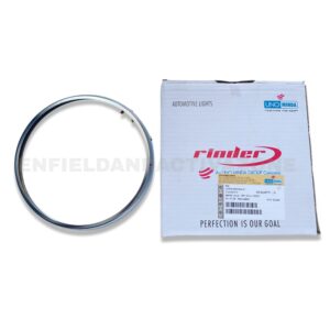 Uno Minda Premium Headlight Outer Rim – Chrome/Black Finish for Royal Enfield Classic 350, Bullet Standard & Electra