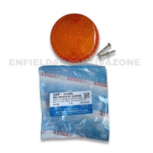 Swiss Blinker Indicator Lens (SAP-1028L) – Amber – For Royal Enfield Classic 350, Bullet & Electra (UCE & Legacy Models)