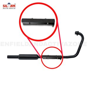 EAZ Silman LP-52 Short Catalytic Converter Pipe with Plate | Black | Royal Enfield Classic 350 Reborn J-Series