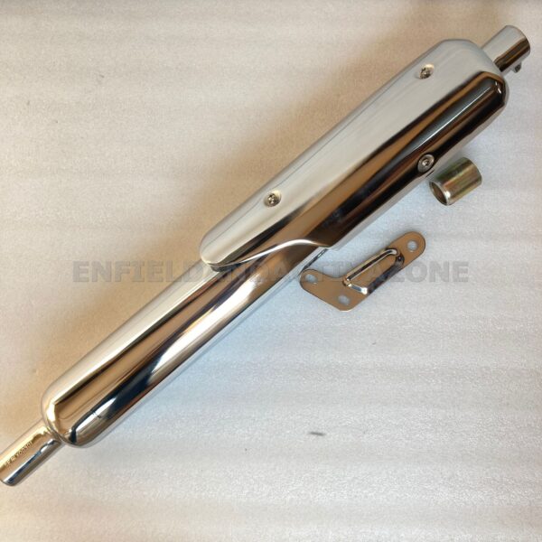 Silman Exhaust Replica Combo In Chrome Compatible for Royal Enfield BS3/BS4/BS6 Models - Image 2