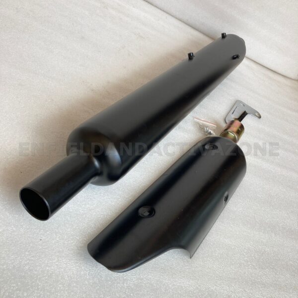 Silman Exhaust Replica Combo In Black Compatible for Royal Enfield Bs3/BS4/Bs6 Models - Image 2