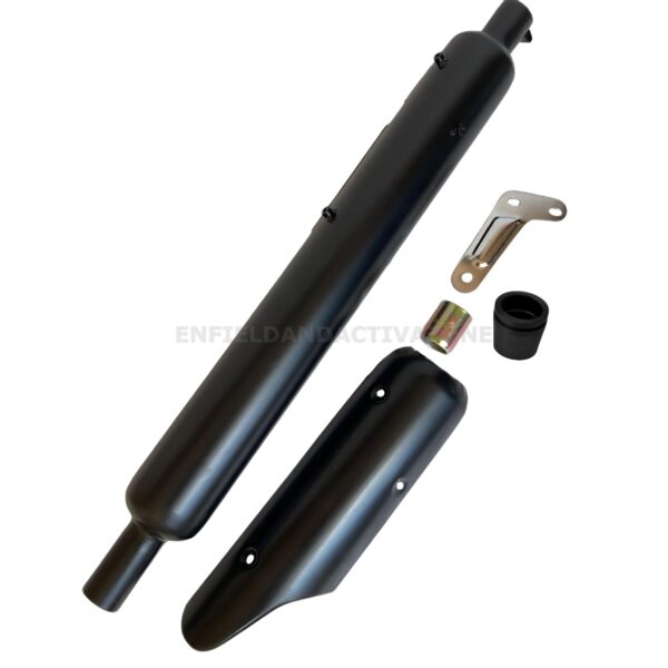 Stock Silencer Replica With Jaali For Royal Enfield Classic, Standard & Electra 350-500cc, Look and Sounding Same as Stock Silencer (BLACK, BS3/4 & BS6) - Image 3