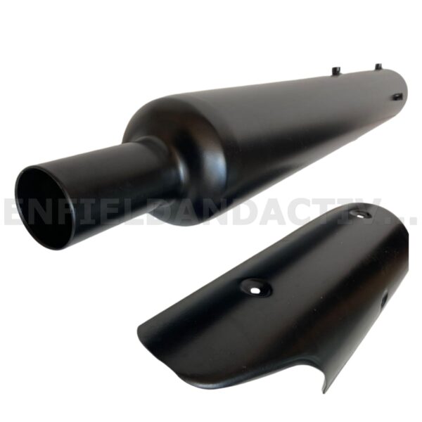 Stock Silencer Replica With Jaali For Royal Enfield Classic, Standard & Electra 350-500cc, Look and Sounding Same as Stock Silencer (BLACK, BS3/4 & BS6) - Image 4