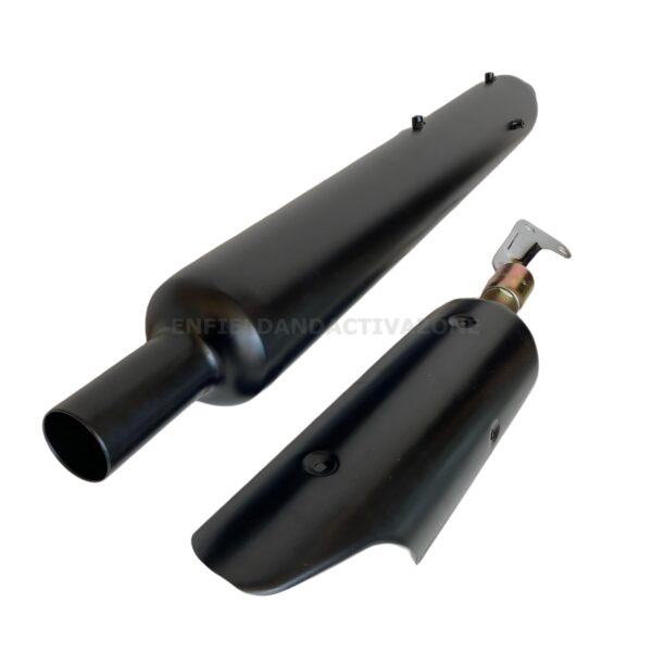 Stock Silencer Replica With Jaali For Royal Enfield Classic, Standard & Electra 350-500cc, Look and Sounding Same as Stock Silencer (BLACK, BS3/4 & BS6) - Image 2