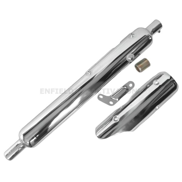 Stock Silencer Replica With Jaali For Royal Enfield Classic, Standard & Electra 350-500cc, Look and Sounding Same as Stock Silencer (CHROME, BS3/4 & BS6) - Image 4