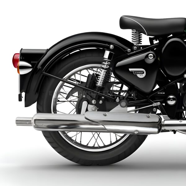 Stock Silencer Replica With Jaali For Royal Enfield Classic, Standard & Electra 350-500cc, Look and Sounding Same as Stock Silencer (CHROME, BS3/4 & BS6) - Image 6