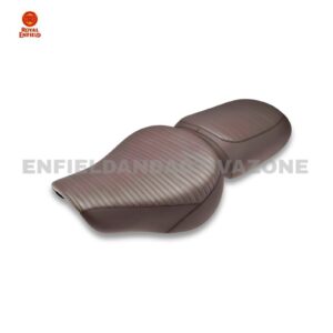 Royal Enfield Classic 350 Reborn Pleated Seat Cover Set Brown | Genuine GMA | KXA00122