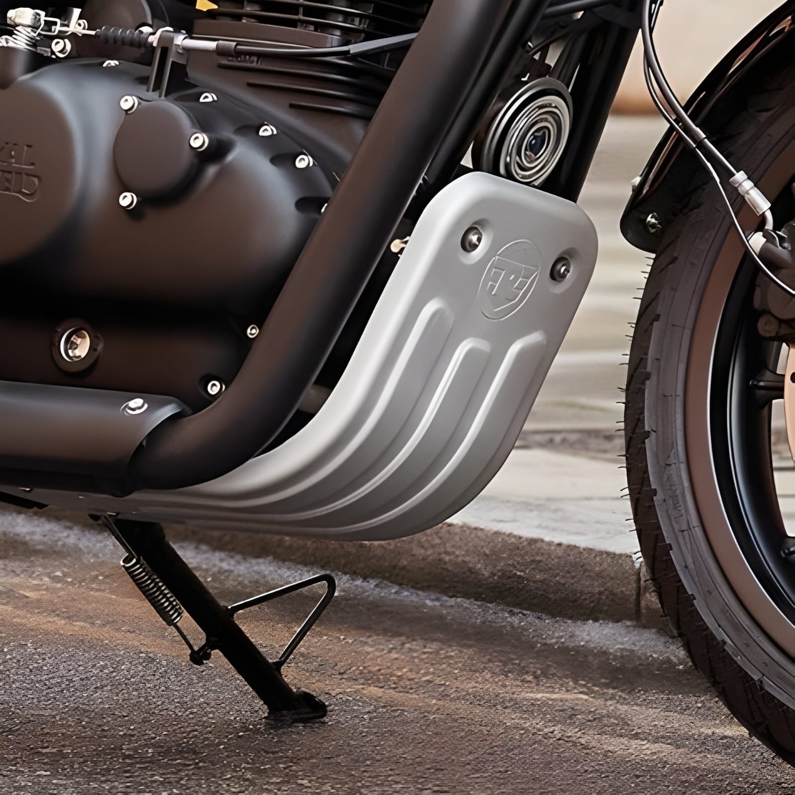 Royal Enfield Hunter 350 Sump Guard Silver | Genuine GMA Motorcycle Accessory | KXA00127 - Image 3