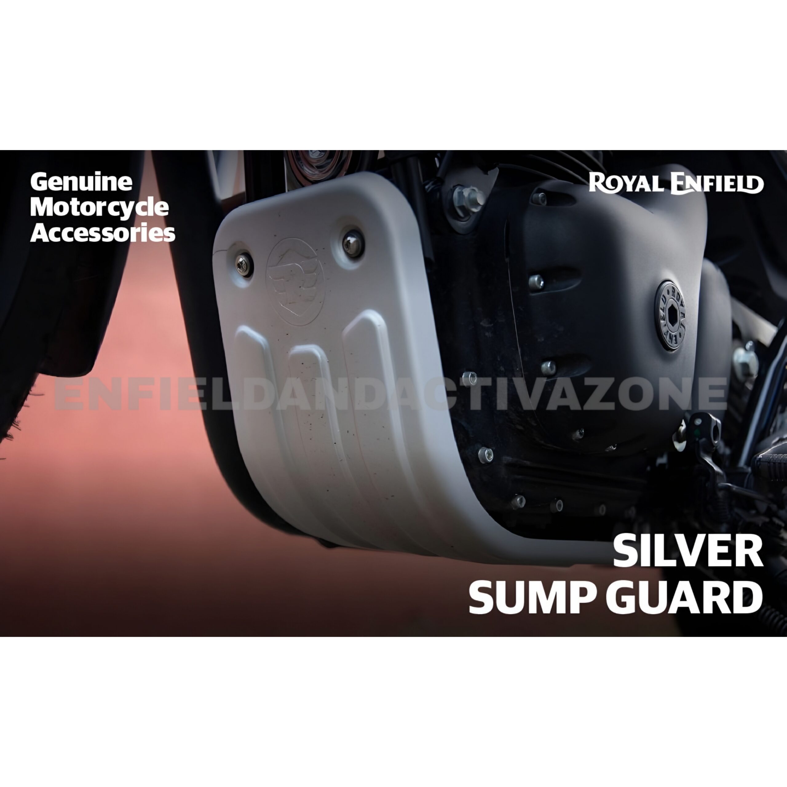 Royal Enfield Hunter 350 Sump Guard Silver | Genuine GMA Motorcycle Accessory | KXA00127 - Image 2