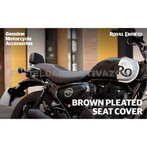 Royal Enfield Hunter 350 Pleated Seat Cover Set Brown | Genuine GMA Accessory | KXA00133