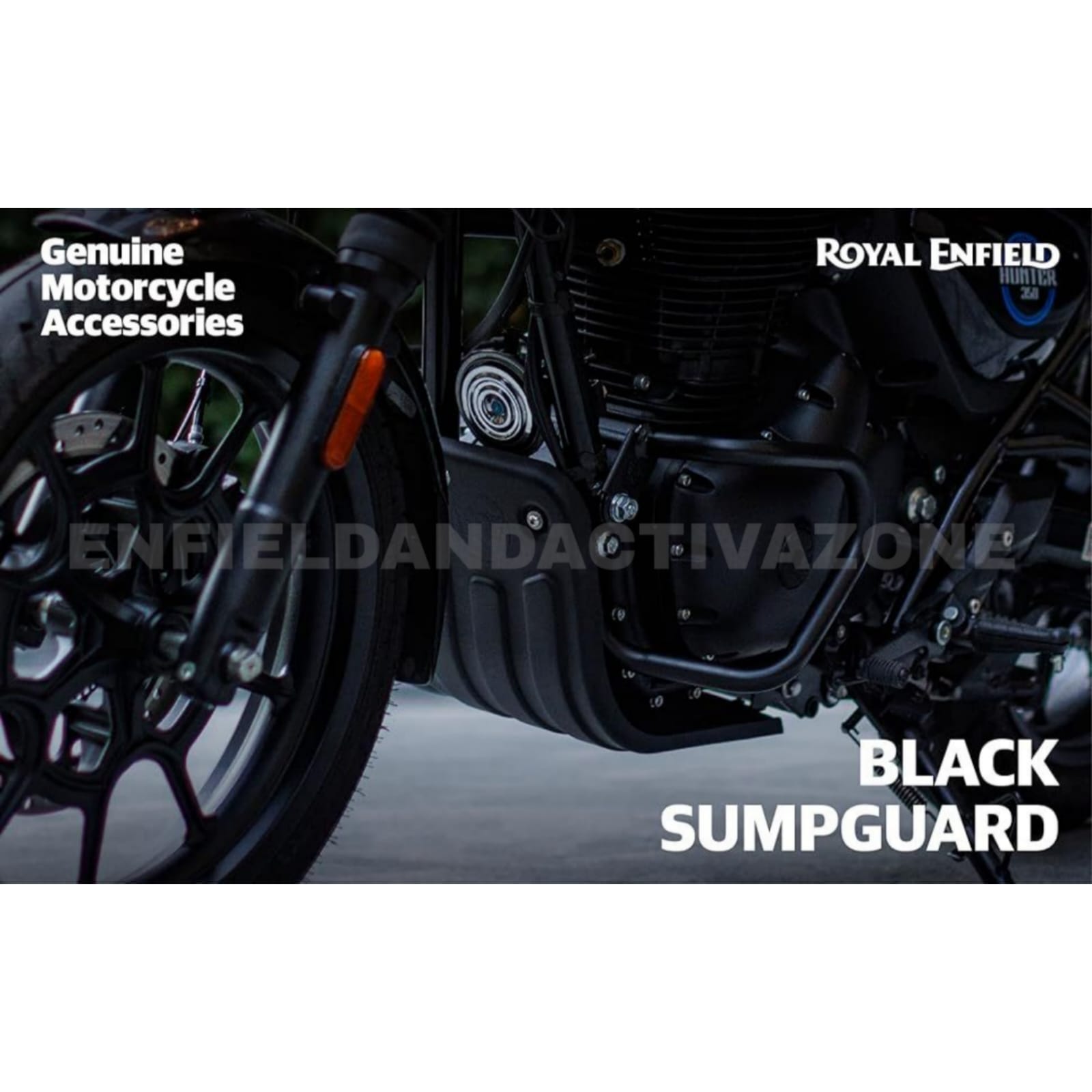 Royal Enfield Hunter 350 Black Sump Guard Genuine Motorcycle Accessories (GMA) | KXA00653 - Image 3