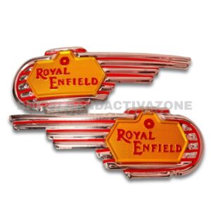 EAZ Metal Tank Monogram Set (Screw-Type) – For Royal Enfield Bullet Standard 350/500, Deluxe & G2 Vintage Models