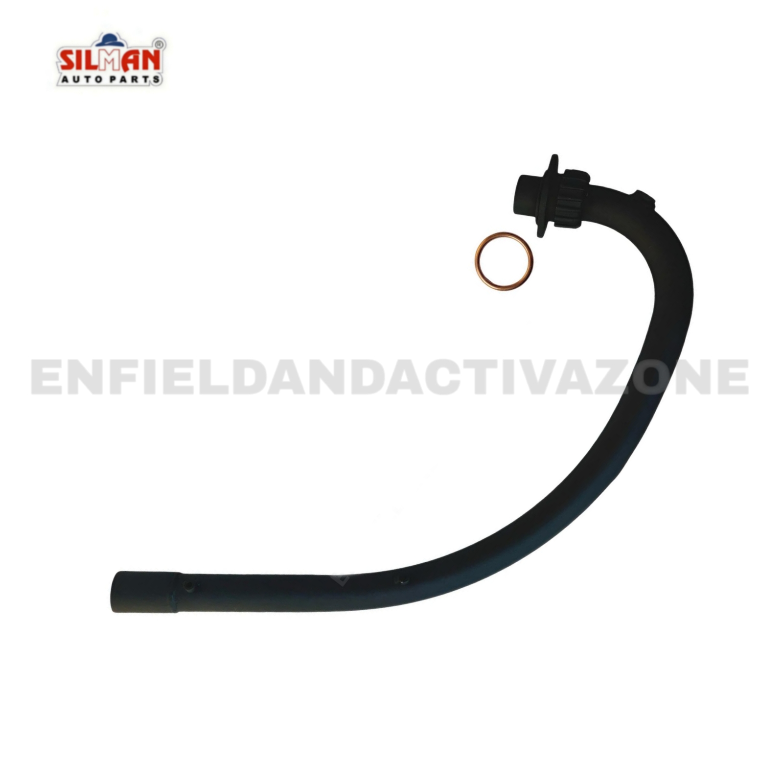 EAZ Silman LPA8 Premium Matte Black Free Flow Bend Pipe with O2 Sensor Port | Royal Enfield Classic 350, Standard & Electra UCE BS6