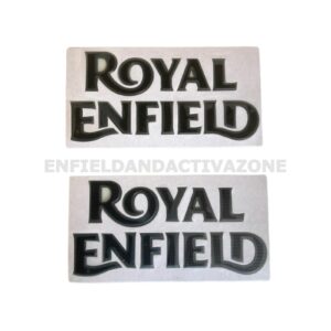 EAZ 3D Tank Monogram (Matte Black) for Royal Enfield Classic 350 Gun Metal Grey & Stealth Black – Raised Emblem Set