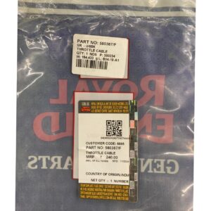 Genuine Royal Enfield Throttle Cable Assembly – For Thunderbird 350 & 500 (UCE Twinspark) – Part No. 580387/F