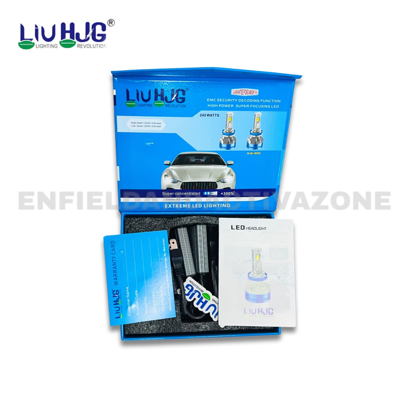 HJG 240W Extreme Power H4 LED Headlight Bulbs | Super Focusing LED | Heavy Duty Conversion Kit for Royal Enfield, Bikes & Cars - Image 3