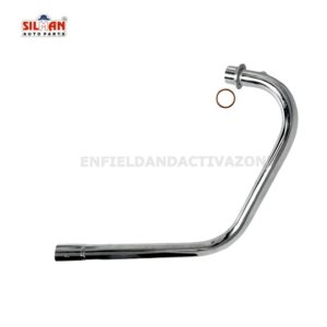 EAZ Silman LPA11 Premium Chrome Free Flow Bend Pipe with Single Sensor Port | Royal Enfield Classic 350 Reborn, Meteor 350 & New Bullet 350