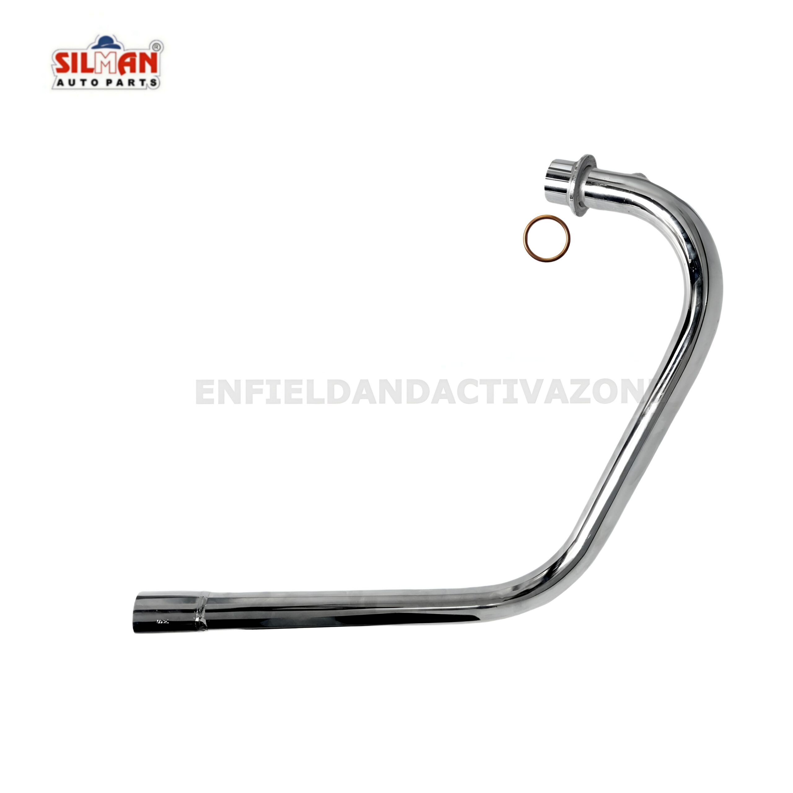 EAZ Silman LPA11 Premium Chrome Free Flow Bend Pipe with Single Sensor Port | Royal Enfield Classic 350 Reborn, Meteor 350 & New Bullet 350