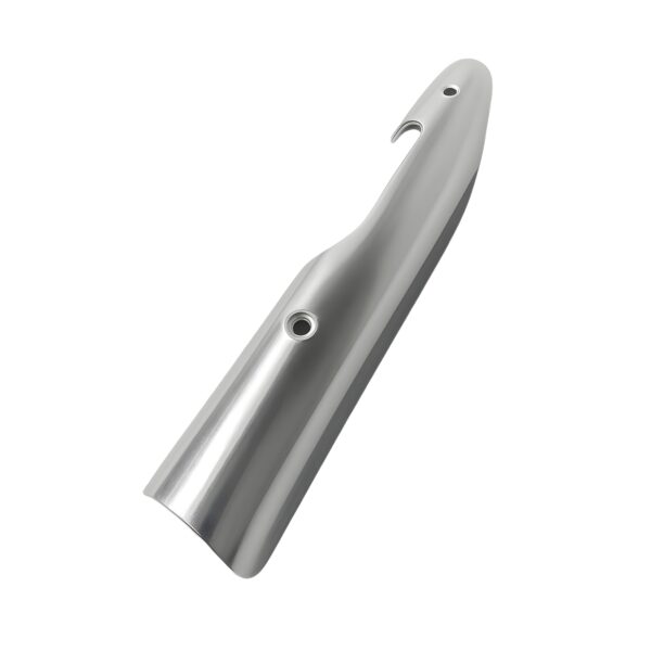 Chrome Bend Pipe Plate for Royal Enfield – Shiny Exhaust Heat Shield - Image 2