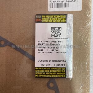 Genuine Royal Enfield Right Engine Cover Gasket (570416/N) – OEM Magneto/Alternator Cover Packing for 350cc & 500cc UCE Engines
