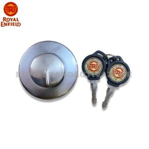Genuine Royal Enfield Fuel Tank Cap with Key (597128) – OEM Locking Gas Cap for Bullet & Electra UCE Models