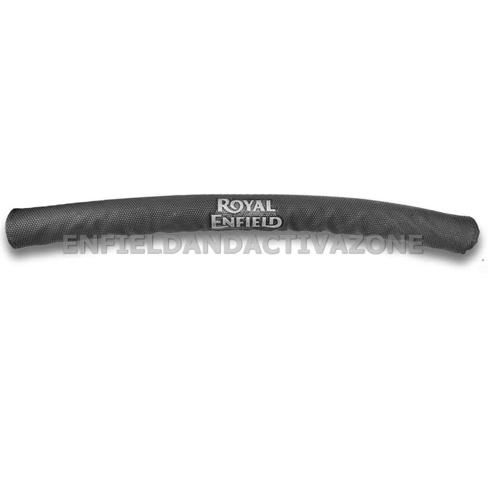 Premium Backrest Seat Handle Foam Black for Royal Enfield – Dotted Rexine Cover with Royal Enfield Logo Branding