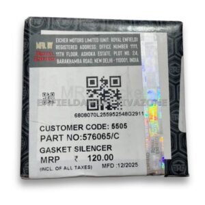 Genuine Royal Enfield Silencer Gasket (576065/C) – OEM Header-to-Muffler Exhaust Seal for 650 Twins & J-Series 350