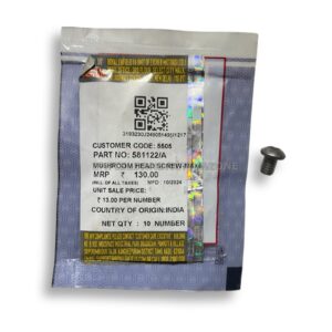 Genuine Royal Enfield Mushroom Head Screw M6 x 8 (581122) – OEM Phillips Truss Head Bolt for Bodywork & Trim (Per Piece)