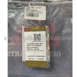 Genuine Royal Enfield Starter Relay – For Classic 500 EFI, Bullet 500, Thunderbird 500 & Himalayan 411 – Part No. 147955/E