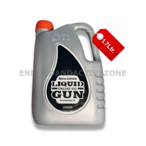 Genuine Royal Enfield Liquid Gun 15W-50 Semi-Synthetic Engine Oil – 1.7 Litre Pack for Classic, Meteor & Hunter – Part No. 3600076