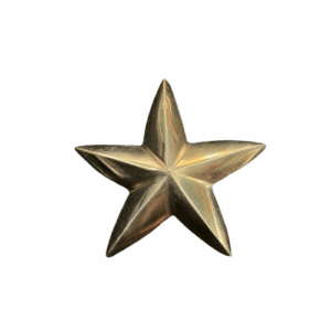 Antique Brass 5-Point Star Badge – Universal Fitting for Mudguard & Side Box