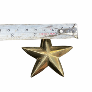 Antique Brass 5-Point Star Badge – Universal Fitting for Mudguard & Side Box