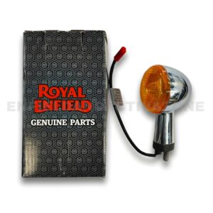 Genuine Royal Enfield Chrome Trafficator Assembly with Bulb For Classic Reborn, Meteor 350 & New Bullet 350 (FRH & RLH) – Part No. RAN00382/A