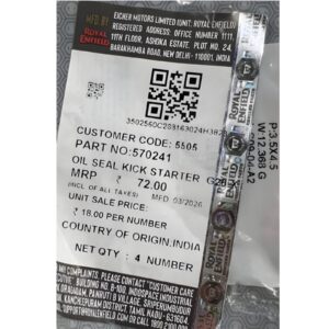 Genuine Royal Enfield Kick Starter Shaft Oil Seal (20x27x5) – For Classic, Bullet & Thunderbird UCE – Part No. 570241 (Per Piece)