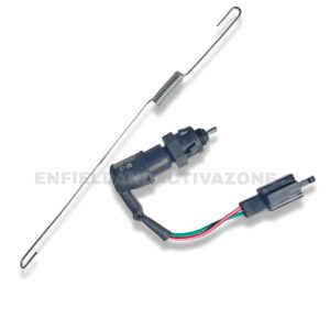 Uno Minda Rear Brake Switch with Spring & 2-Pin Black Coupler – For Royal Enfield Classic 350 & Bullet (New Models) – Part No. SW-0507AF