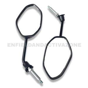 Uno Minda LHS Rear View Mirror (RV-4008LD) – For Honda Activa 6G – Shatterproof Convex Glass (Per Piece)