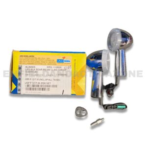 Uno Minda Rear LED Blinker – Chrome (TD-5079CLED) – For Royal Enfield Classic 350 Reborn, Meteor 350 & Hunter 350 (Per Piece)