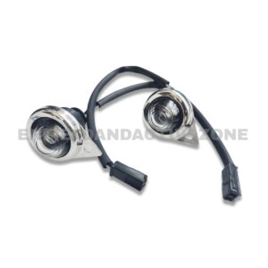 Swiss (Deutsche) Pilot Lamp Assembly Set (SAP-0354B) – Parking Lights with Bulbs for Royal Enfield Classic, Bullet & Electra