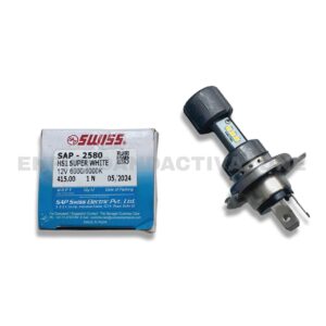 Swiss HS1 Super White Halogen Bulb (SAP-2580) – 12V 35/35W (PX43t) – For Royal Enfield, Hero & Honda Motorcycles