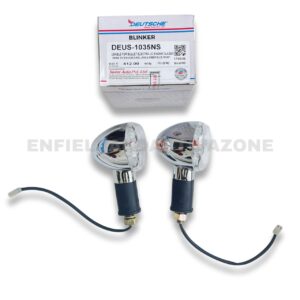 Swiss (Deutsche) Indicator Assembly – White Glass / Natural Lens (DEUS-1035NS) – 1pc – For Royal Enfield Electra UCE, Standard & Classic ES