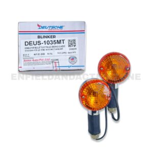 Swiss Rear Indicator Assembly – Chrome (DEUS-1035MT) – 1pc – For Royal Enfield Electra, Bullet & Standard 350/500cc (UCE)