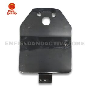 Royal Enfield Genuine Number Plate Bracket Assembly (RAQ01306/A) – Glossy Black – For New Bullet 350 (J-Series/Battalion)