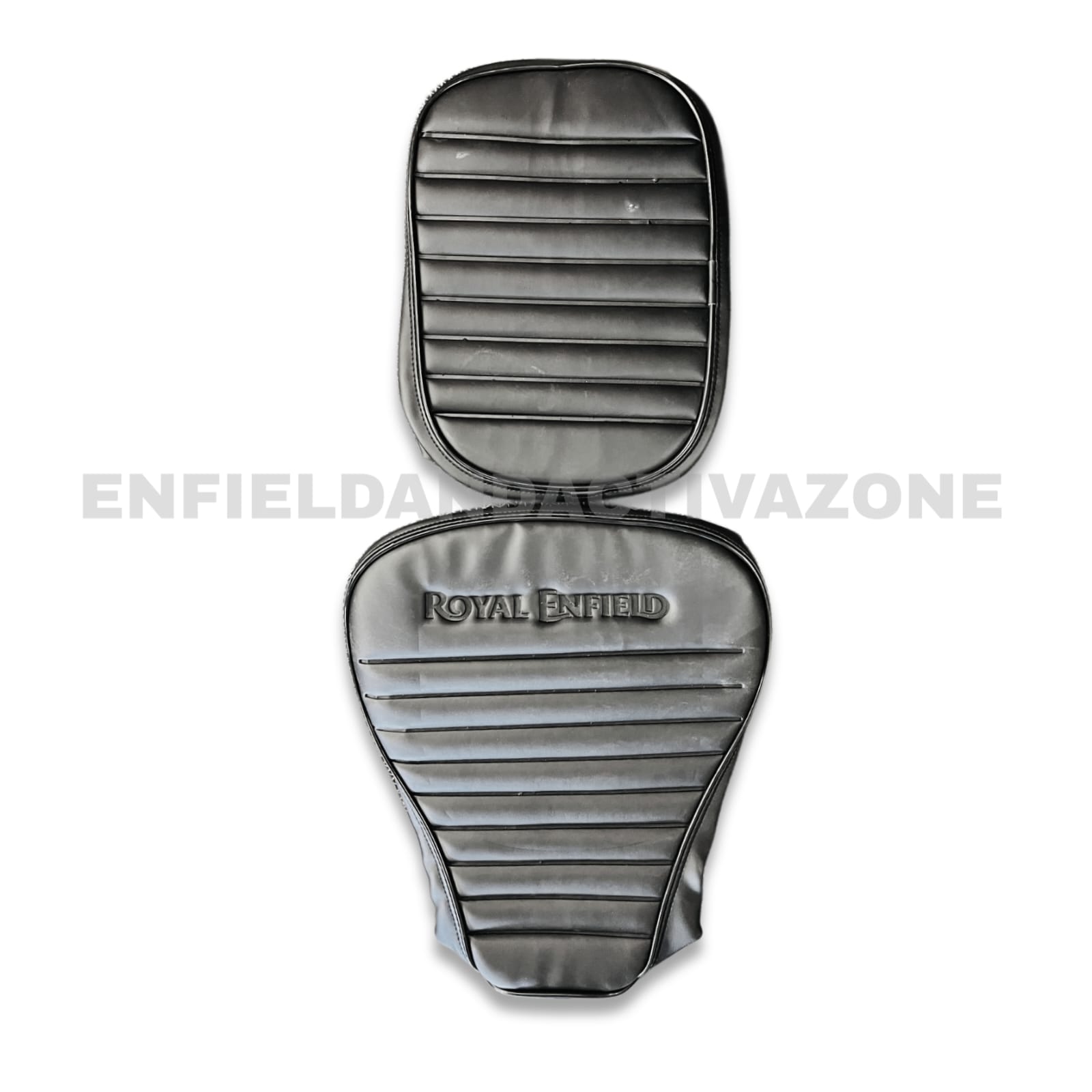 EAZ Premium Padded Seat Cover with Integrated Foam – Black Leatherite – For Royal Enfield Classic 350 Reborn (J-Series)
