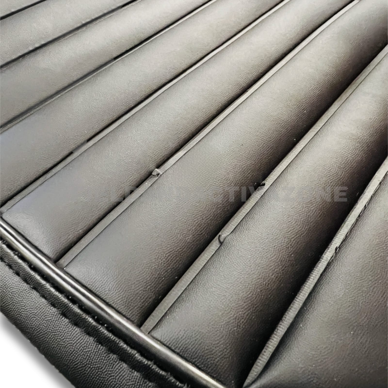 EAZ Premium Padded Seat Cover with Integrated Foam – Black Leatherite – For Royal Enfield Classic 350 Reborn (J-Series) - Image 4