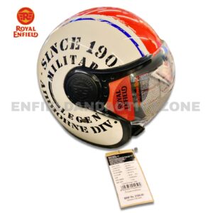 Royal Enfield Genuine Airborne Div Open Face Helmet (RRGHEP000640) – Off White – HEAW21027 – ISI & DOT Certified