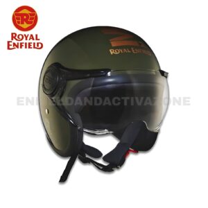 Royal Enfield Genuine Jet MLG 1901 Open Face Helmet (RRGHEP000409) – Green – ISI & DOT Certified