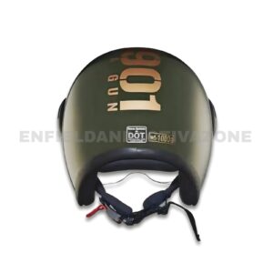 Royal Enfield Genuine Jet MLG 1901 Open Face Helmet (RRGHEP000409) – Green – ISI & DOT Certified